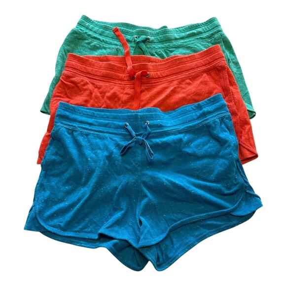 Athletic Works Pants - Womens Shorts Large Blue Orange Green Athletic Workout Lightweight Runners